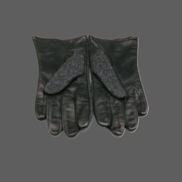 Eddie Bauer Gray Wool and Black Leather Gloves, Size L Women's - Picture 3 of 6